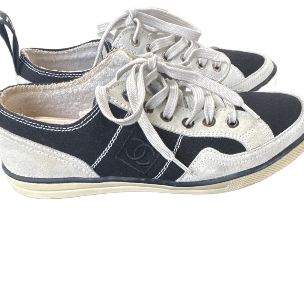 Chanel black and white trainers So 37.5